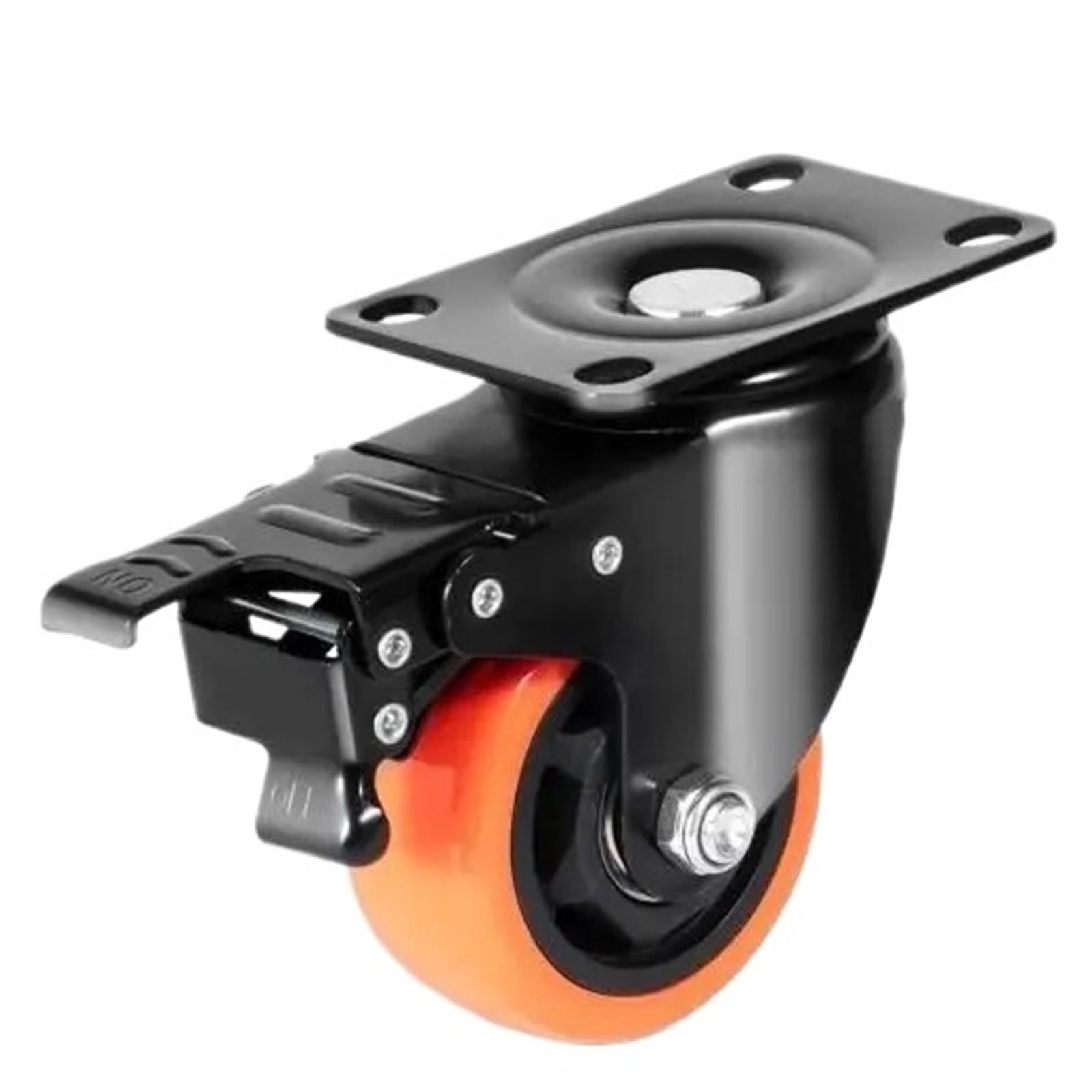 4 Ruote piroettanti da 4 Pollici con meccanismo di bloccaggio, silenziose, in PVC, per Una Mobilità fluida dei mobili - Resistenti, Facili da installare, Ideali per casa e Ufficio.