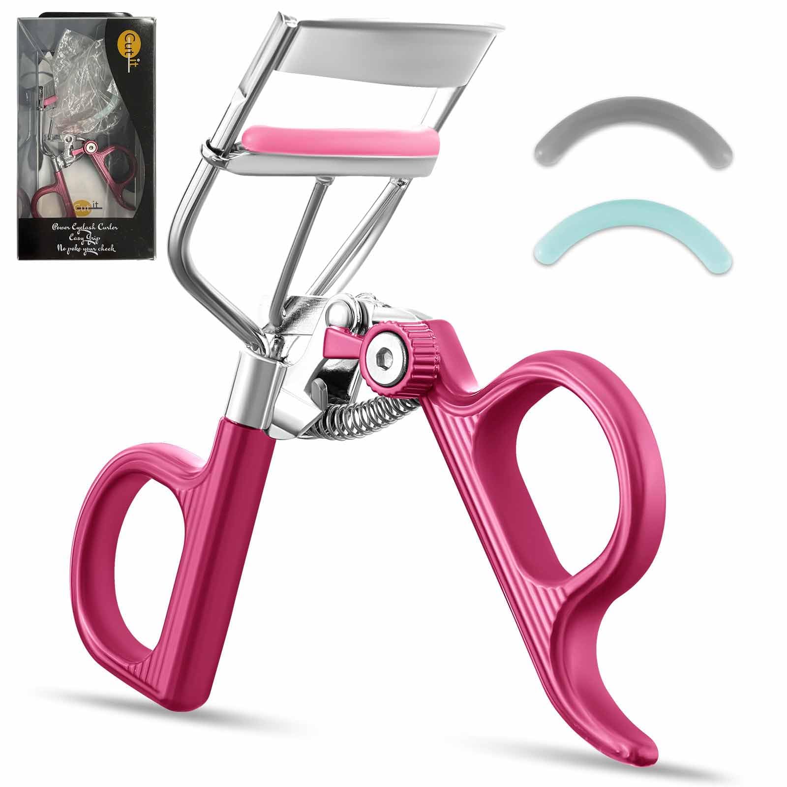Wimpernzange mit 3 Nachfüllpads mit 3 verschiedenen Festigkeiten, verbesserter Materialgriff, präzise Kontrolle, professionelle Wimpernzange verfügt über ein integriertes Schloss für einfache Lagerung