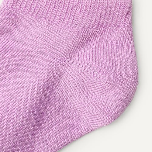 Amazon Essentials Mädchen No-Show-Socken Mit Muster, 6 Paar, Purpur Früchte/Rosa, Medium (4-8 Jahre)