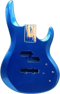 Kit Guitarra sin terminar Cuerpo De Guitarra Eléctrica De Madera De Álamo De Color Azul Metálico Cuerpo Guitarra Hecho a
