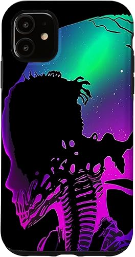 Miniatura 7 de iPhone 1212 Pro Trippy Vaporwave Alien Head Skull Dripping Paint UFO Art Case