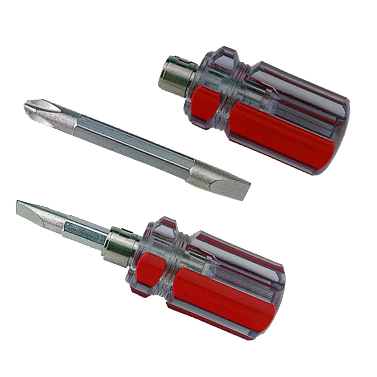 Msioytog Multicolor 2Pieces Double Tip Screwdrivers For Daily Use And Emergencies Flathead And Crosses Head Screwdriver Flathead And Crosses Screwdriver