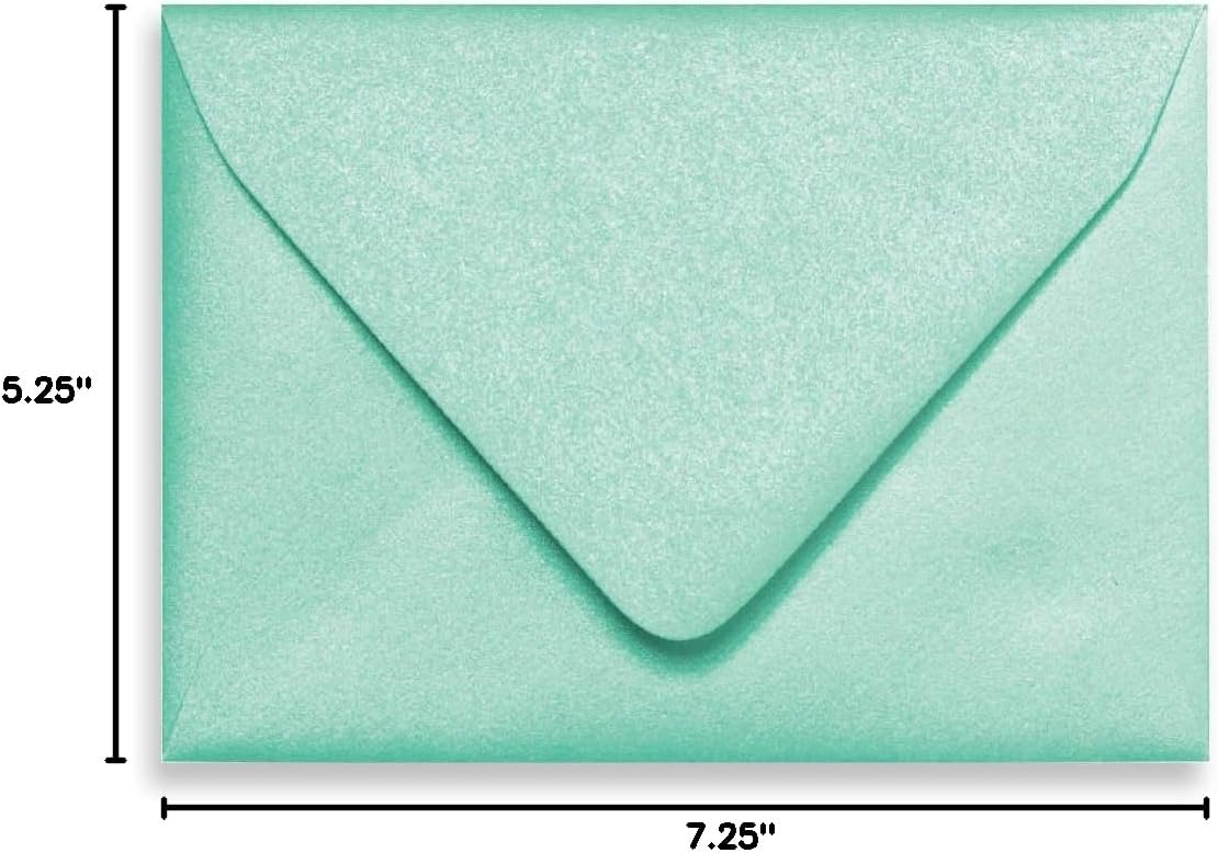 Ocean A7 Euro Curved Flap Invitation Envelopes - Pack of 50