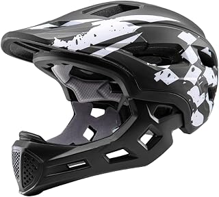 Kids Helmet, destachable Full Face Helmet, Scootering Kart Riding and Racing, Adjustable Youth Skullcap with Visor for Powersports Safety Gear Protection, 12,99 x 9,25 x 8,07 pulgadas