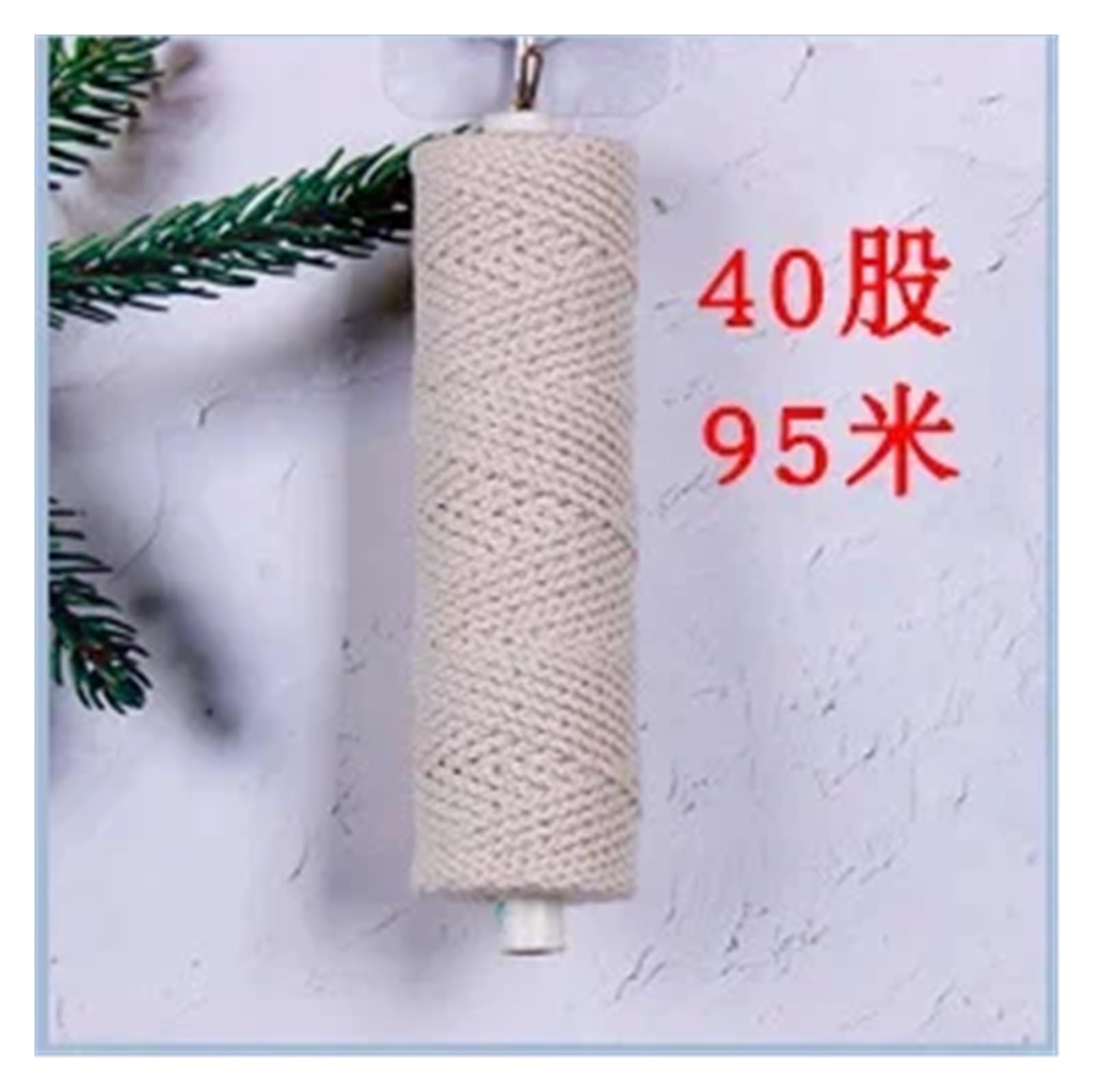 Kerzendocht 15-60 Stränge Duftkerze DIY Rauchfreier Wachsdocht Baumwollfaden Papier Sojaherstellungszubehör(40 Strands 95m)
