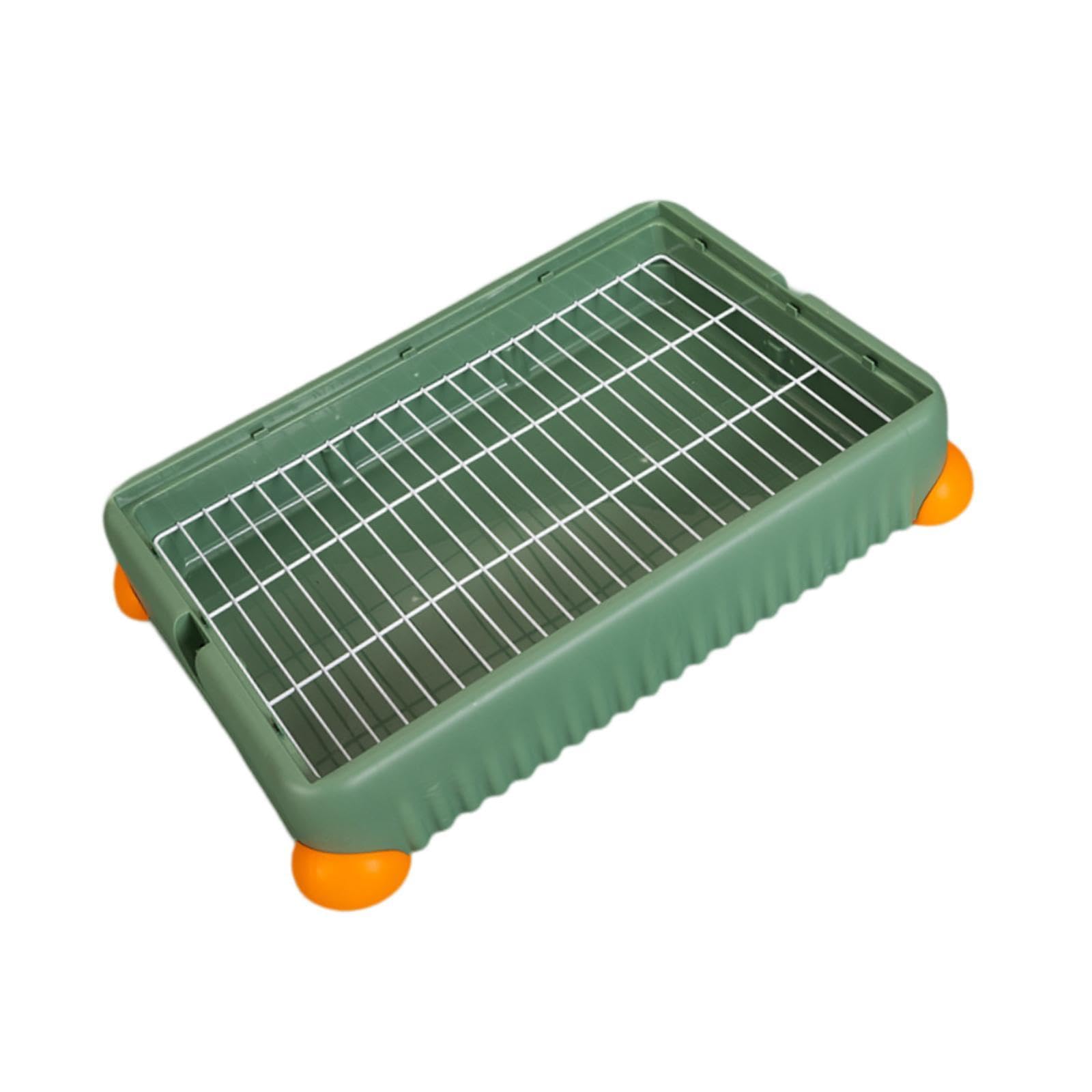 Perfeclan Caja de Arena para Conejos, Caja de Arena para Conejos, Caja de Arena para Mascotas, Caja de Baño para, Cobayas, Chinchillas, Suministros para M, L, Verde