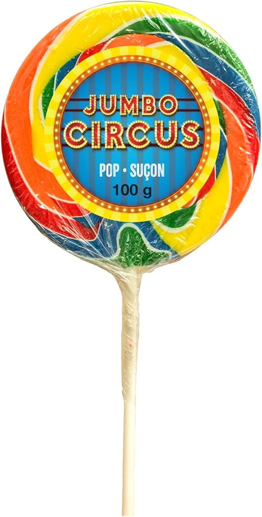 Regal Confections Jumbo Circus Pops, Individually Wrapped Giant