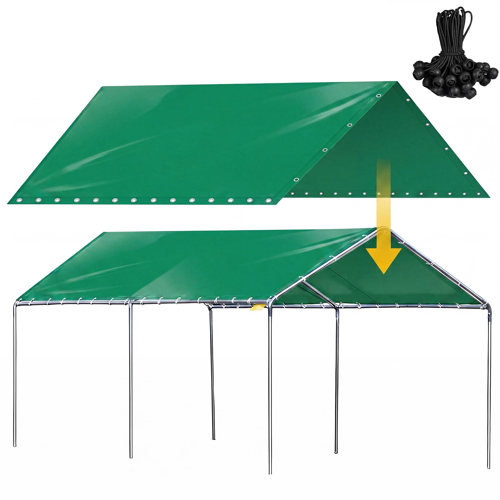 Canopy Replacement Top - 12x20 ft Grey -8