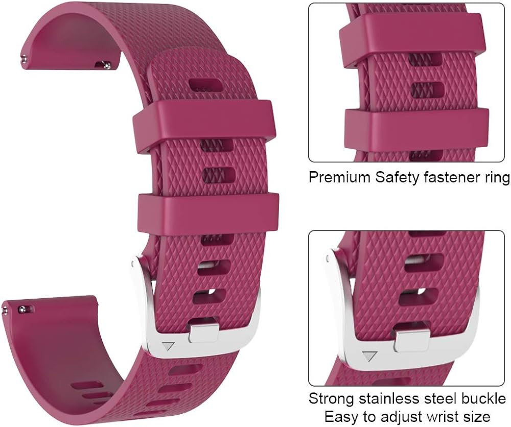 NotoCity for Garmin Vivoactive 3 Band, 20mm Quick Release Soft Silicone Replacement Band for Garmin Vivoactive 3 / Garmin Forerunner 645 /Samsung Gear Sport/Galaxy Watch 42mm