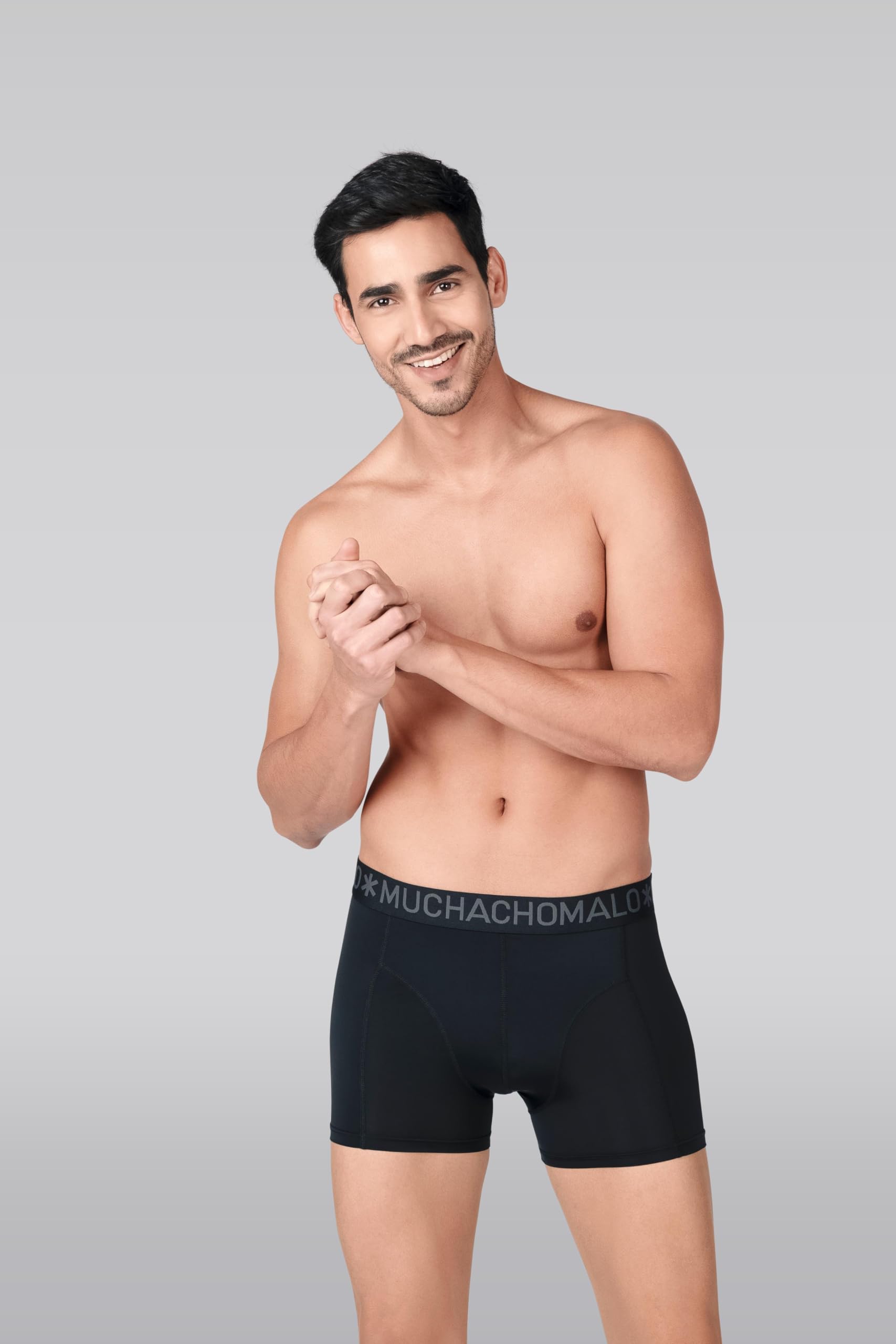 Muchachomalo Hombre Bóxer 6-Pack, Liso, Microfibra, Cinturilla Elástica