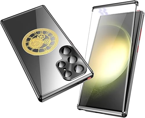 Funda para Samsung Galaxy S23 Ultra, protección de 360 grados compatible con Magsafe contraportada+protector de pantalla+absorción magnética