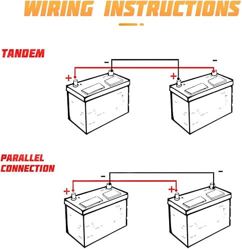 Miniatura 5 de AICEL Juego de cables de batería de 4 AWG con terminales, cables inversores de batería de cobre puro con terminales de 38 pulgadas, cable de