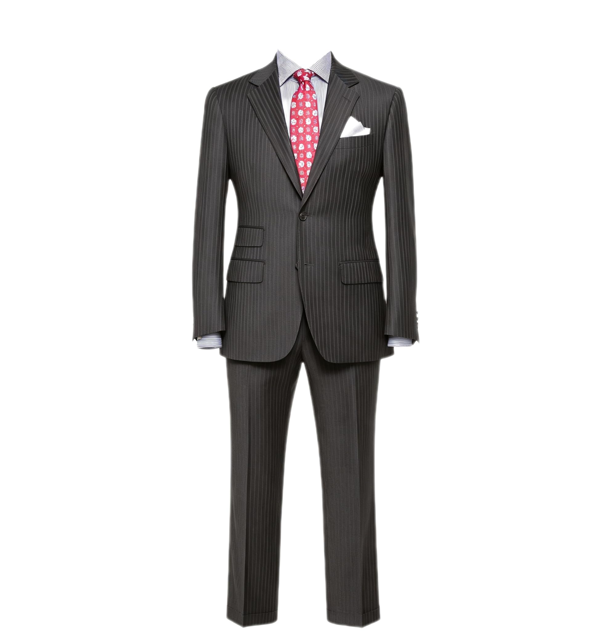 Uomo Vestito a Righe Due Pezzi Business Smoking Monopetto Giacca Pantaloni
