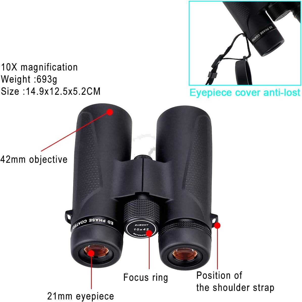 Uр Tо 40% оƒƒ SVBONY SV202 Binocular Portable for Adults Extra-Low Dispersion ED Glass IPX7 Waterproof BaK4 Prism for Bird Watching Stargazing Tор Brаndѕ SVBONY SV202 Binocular Portable for Adults Extra-Low Dispersion ED Glass IPX7 Waterproof BaK4 Prism for Bird Watching Stargazing
