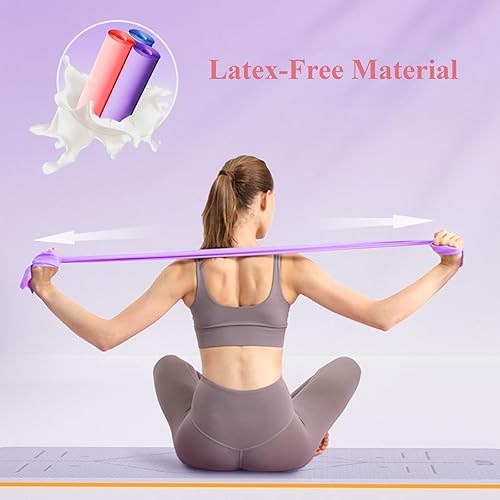Miniatura 7 de 1 paquete de bandas de resistencia para mujeres y hombres, entrenamiento de fuerza, yoga y entrenamientos en casa, bandas elásticas sin látex en 6