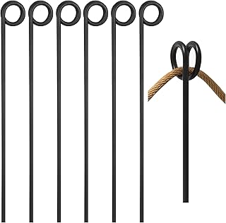10 Garden Rope Fence Ideas for Coastal and Casual Style 37 6 Pcs 38'' Single Rope Stakes Steel Poles/Stakes Black with Loop Fence P...