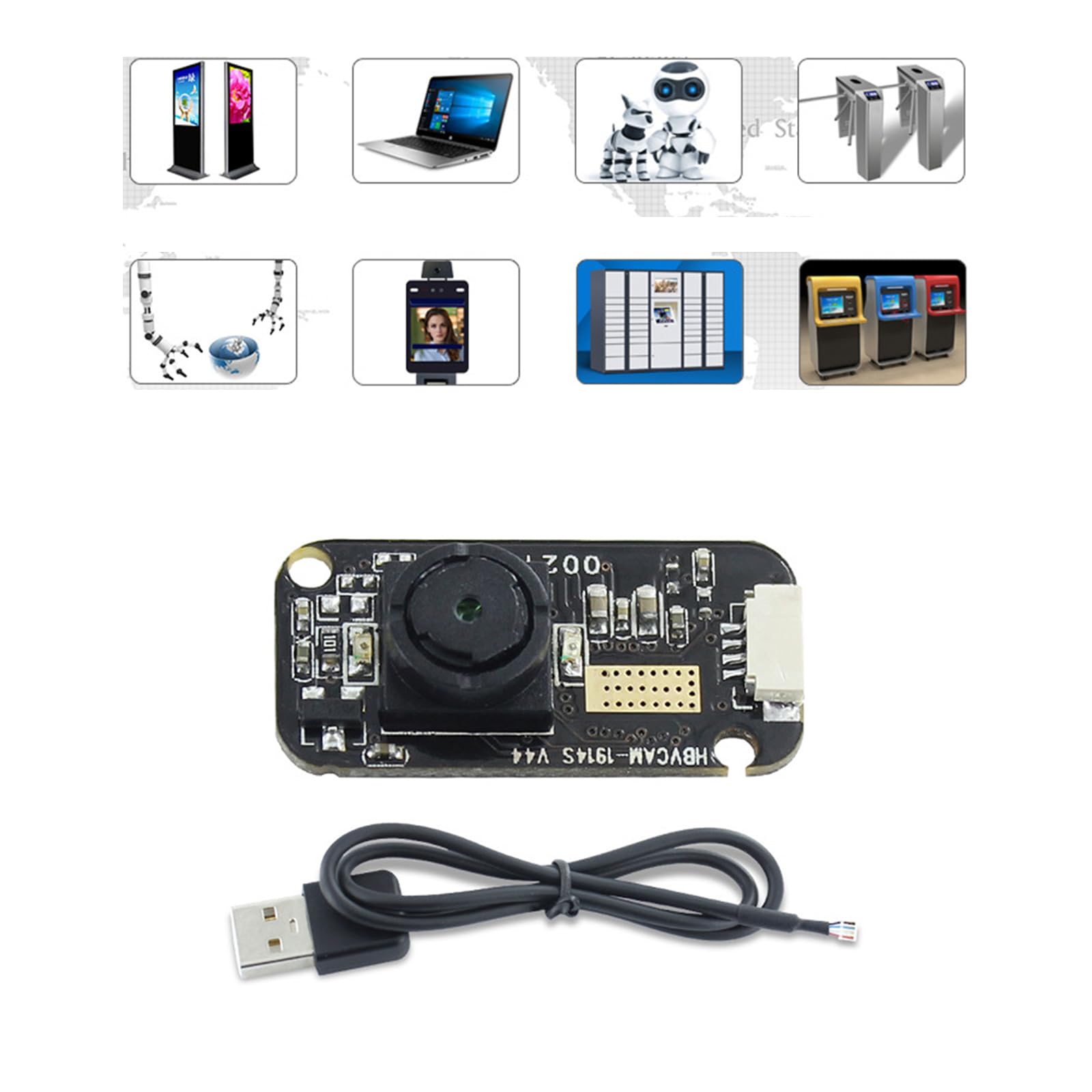 Aurgiarme GC0308 Module de caméra 0,3 MP 120 fps 50/80 degrés pour diverses applications de vision industrielle Fabrication professionnelle