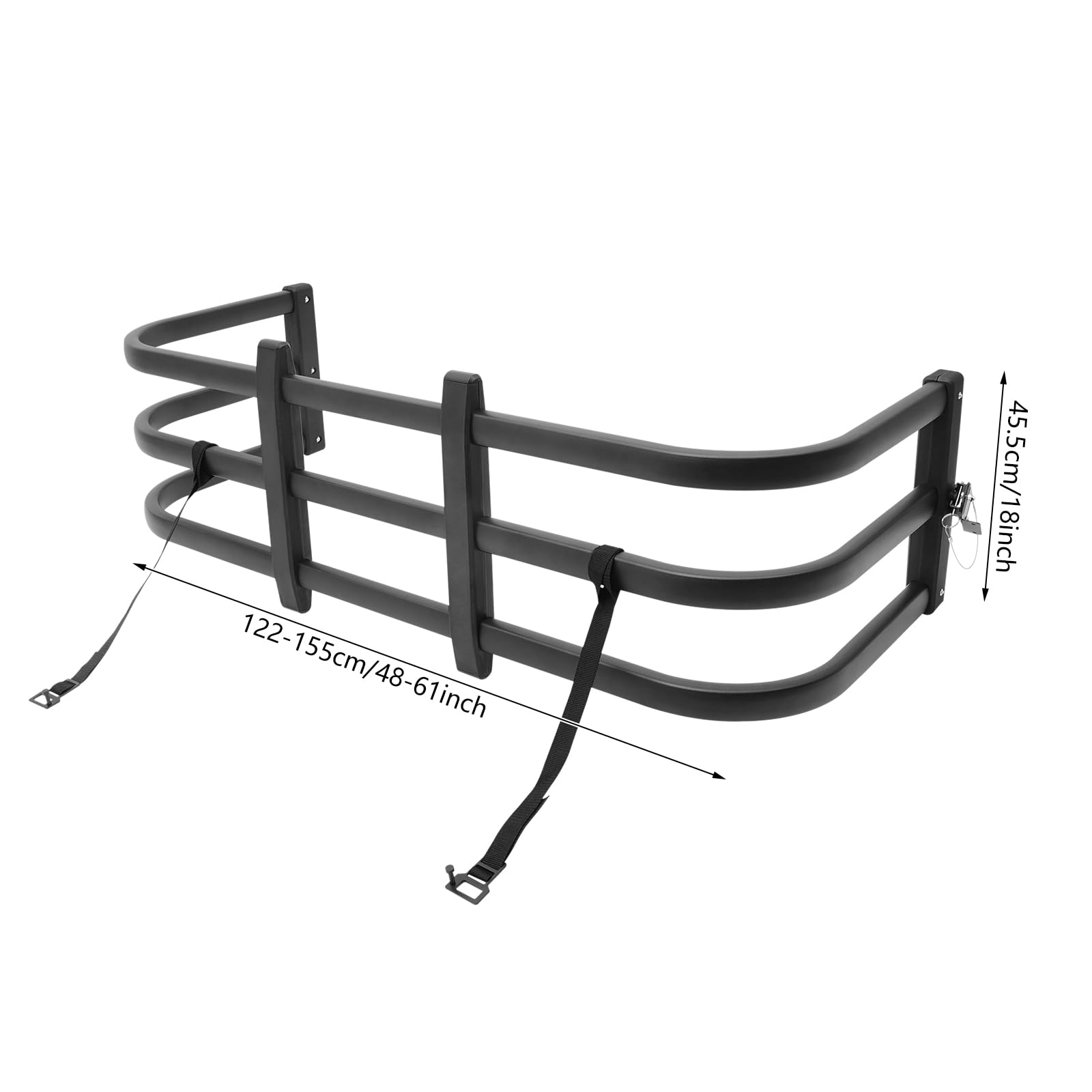 Przedłużenie powierzchni ładunkowej Pickup, 122-155 cm, regulowany ekspander, obracany o 180° rozdzielacz powierzchni ładunkowej z aluminium, przedłużenie przestrzeni ładunkowej do małych i średnich