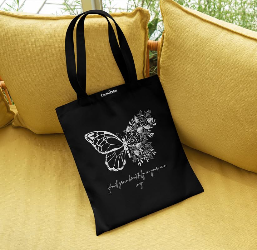Image of TrendoPrint Reusable Shopping Bag Canvas Tote Bag for Grocery, College, Office & Shoulder Handbag Travel Bag for Men and Women (14x16 inches)