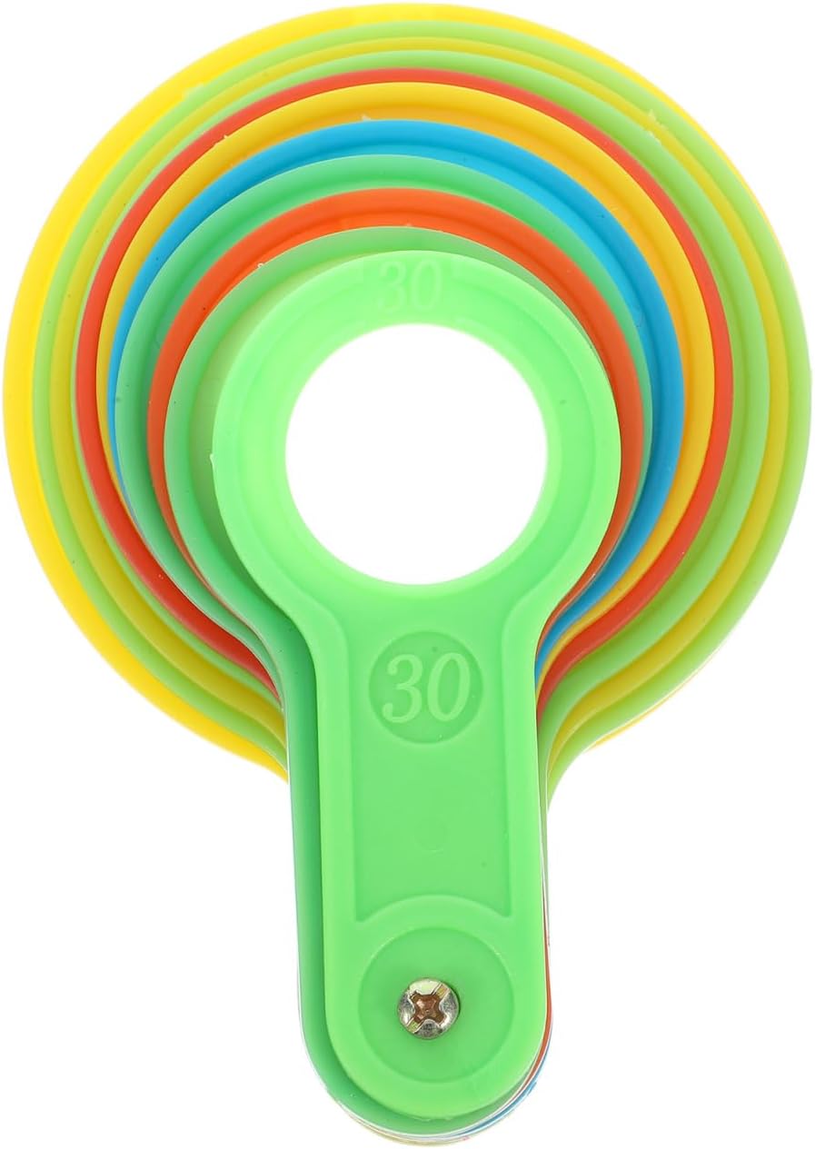 ULTECHNOVO Fruit Measuring Circle Set 5-Piece Plastic Diameter Measuring Tool for Accurate Fruit Size Measurement Easy to Clean Kitchen Gadget for Oranges Peaches and More