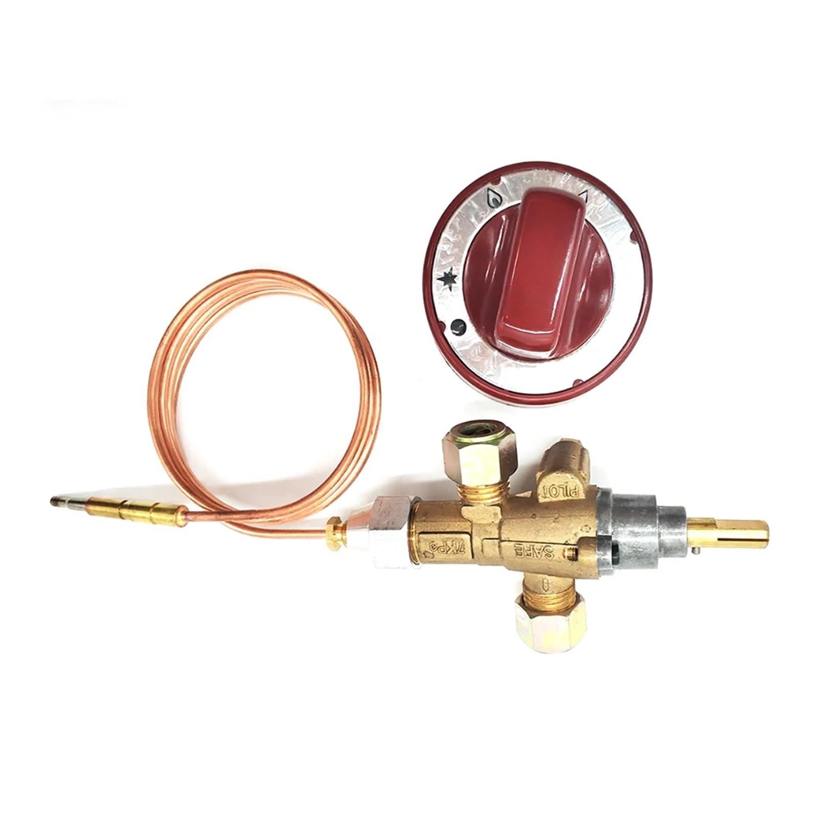 Équipement de cuisine for restauration d'hôtels, vanne à gaz en laiton haute puissance 60000 BTU avec bouton de commande et thermocouple, accessoires de cuisine