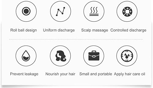 Miniatura 7 de Dioche Peine aplicador de cuero cabelludo de mano para medicina cuero cabelludo cabeza líquido peine aceite esencial tratamiento del cabello cabeza