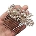 Missgrace Bridal Rhinestone Flower Hair Comb Vintage Women Headpeice Wedding Hair Accessories