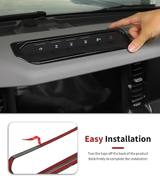 JWWY Interior Trim Kit for 2021-2026 Ford Bronco, Full Interior Accessories Set with Center Console, Door Handle, Gear Shift Panel, Dashboard Decoration Cover, ABS Carbon Fiber Interior Upgrade 14pcs