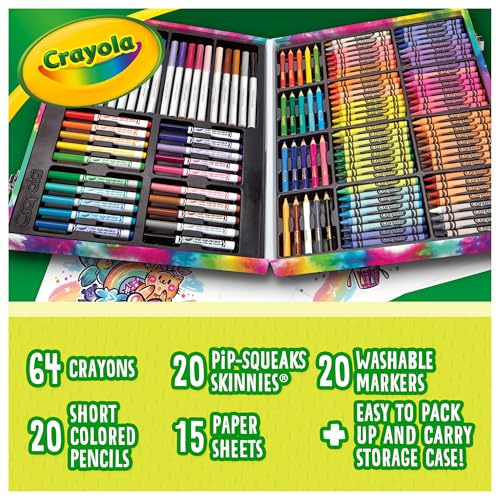 Crayola Inspiration Art Case Coloring Set - Tie-Dye (140ct), Art Supplies Set For Kids, Travel Drawing Kit, Gift for Girls & Boys, Ages 5+ [Amazon Exclusive] - image 6