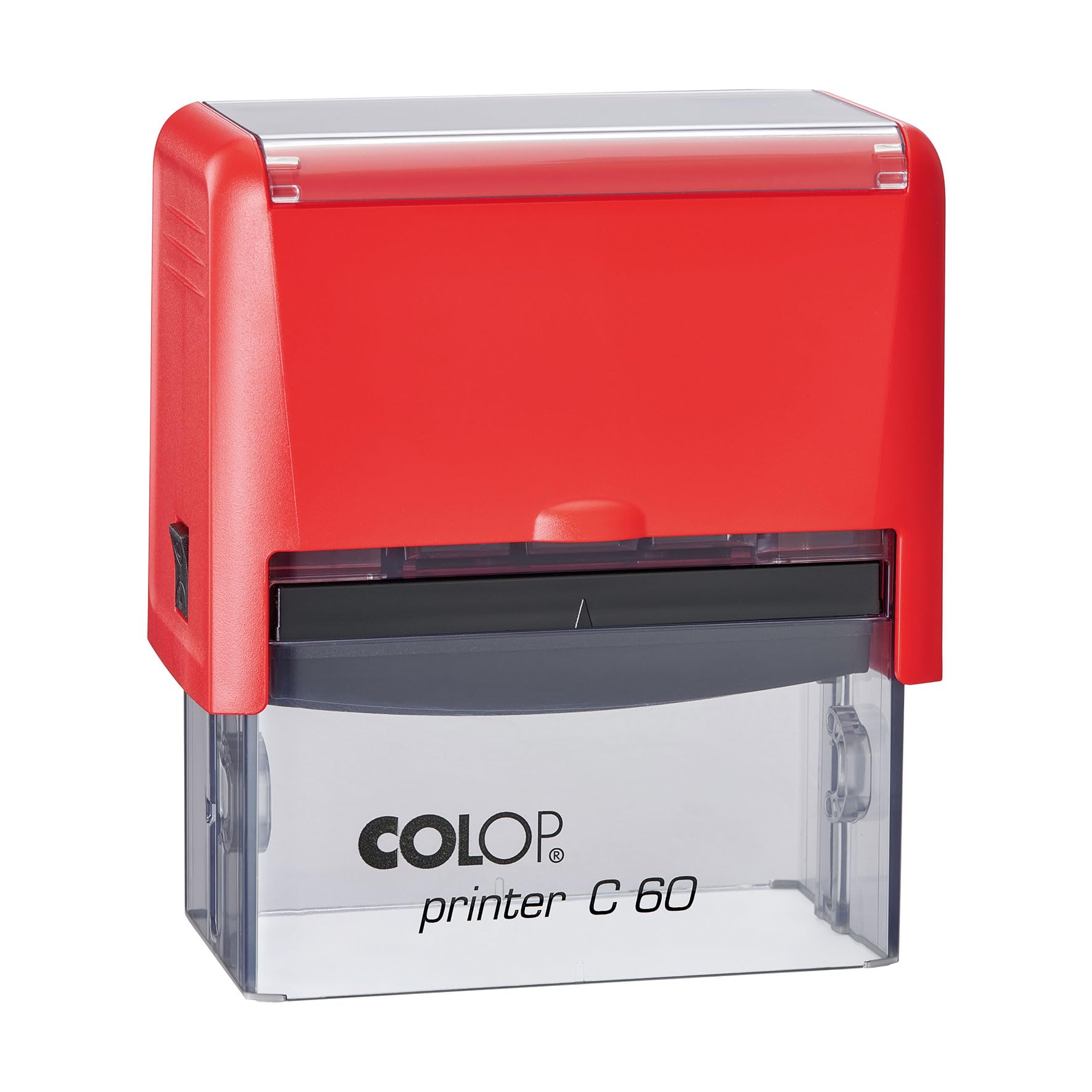 COLOP Printer Compact Tampon texte personnalisé - Choix de la couleur du boîtier et de la couleur d'empreinte - Tampon auto-encreur avec logo et texte (8 lignes 76 x 37 mm C60)
