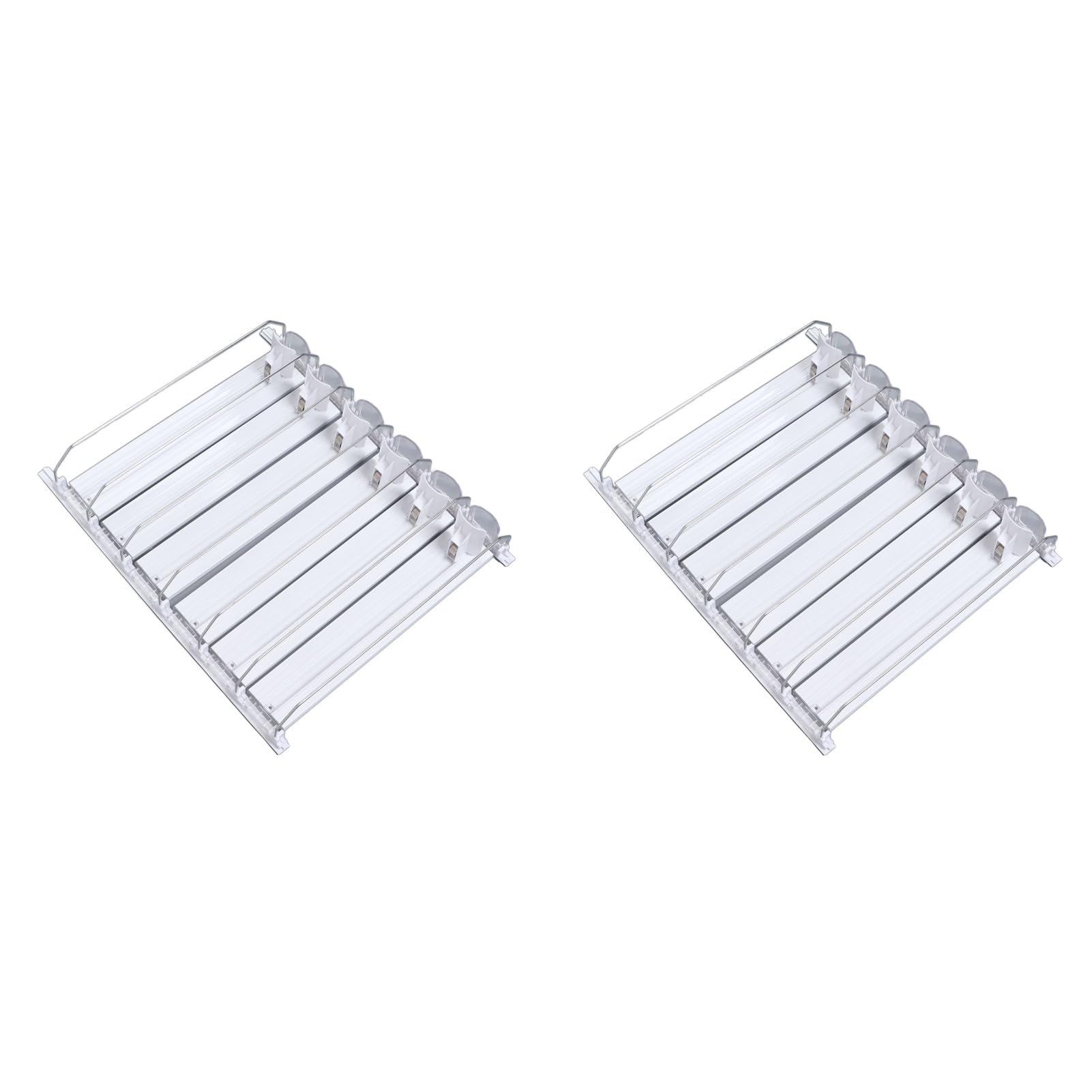 Qcwwy 2 Pezzi Organizer per Lattine di Soda con Spingitore Automatico per Bevande, Larghezza Regolabile, per Frigorifero, Organizzatore per Lattine di Soda, Acqua, Birra, per Dispensa