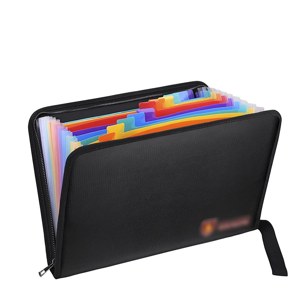 JFGCTYHXY Document organiser, Document Holder with Zipper, Bag A6 Fire and Water Resistant, Important Folder(Multicolor)