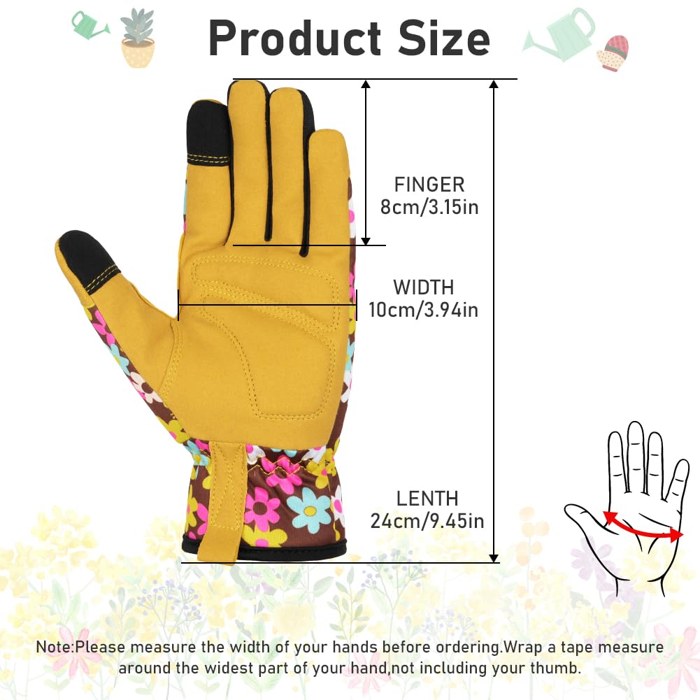 2 Paia Guanti Giardinaggio Antiscivolo - In Cotone E PVC, Con Perlina A Punti, Taglia Unica