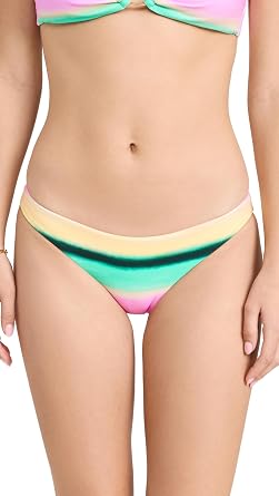 PQ Swim Women's Midnight Basic Ruched Bikini Bottoms - Moderate Rise, Fuller Coverage - Full