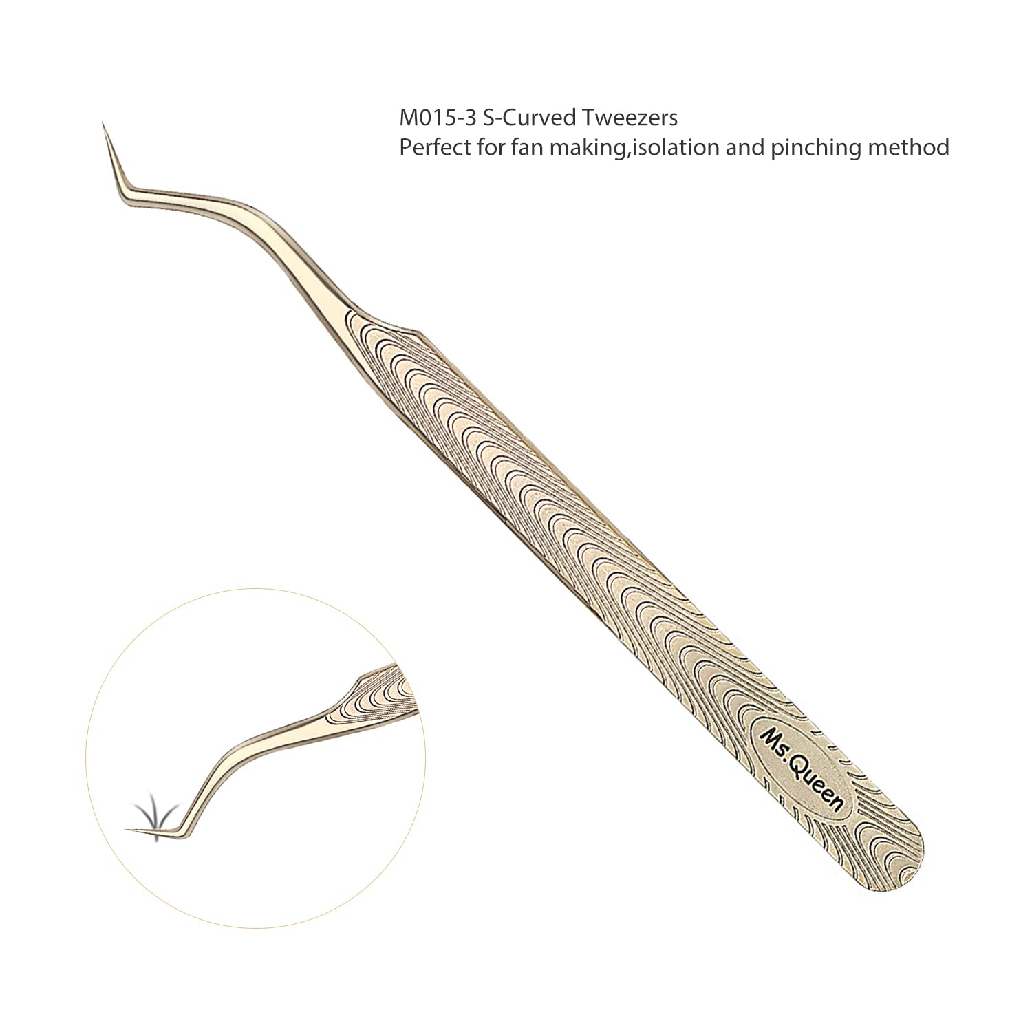 Ms.Queen Eyelash Extension Tweezers - Precision Lashing Tools