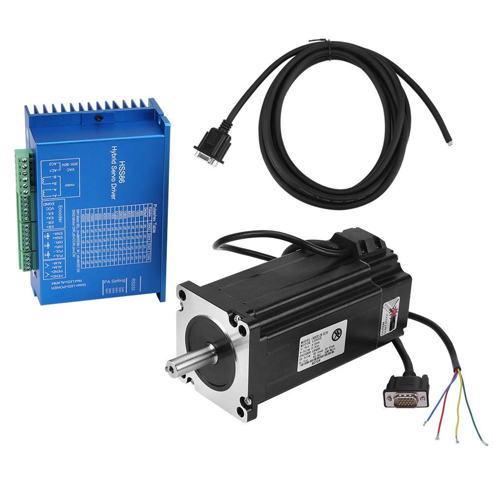 12N.M 0~3000 RPM Servo driver ibrido HSS86 + NEMA34 Servo motore passo-passo ad alta velocità a ciclo chiuso Servo motore 250 W