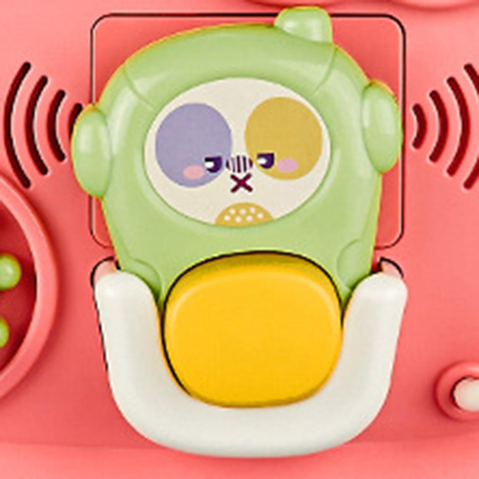 Qianly Centro attività con Trenino a Spinta E Funzione Musicale, Materiale PP/TPE, Adatto a Bambini E Bambine, per Uso Interno, Rosa
