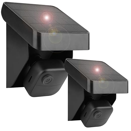 Uogw 2PACK Solar Panel Charging Mount Compatible with Blink Outdoor 4 (4th Gen)/Blink Outdoor (3rd Gen) XT3/XT2/XT Camera,Weatherproof,Internal 3300mAh Rechargeable Battery Continuously for 365 Days