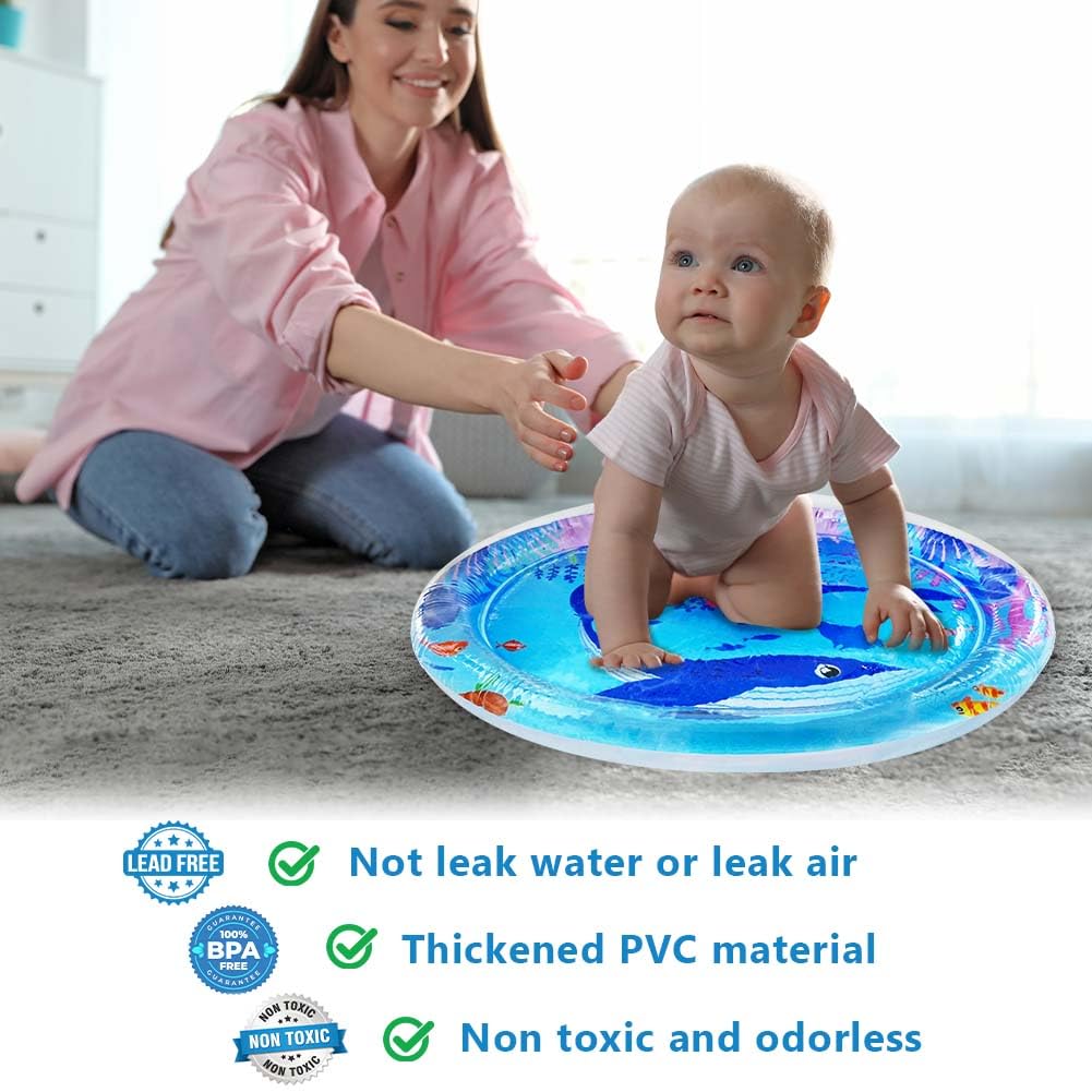 AYESY Tummy Time Mat,Inflatable Tummy Time Water Mat Baby Pad - Image 3