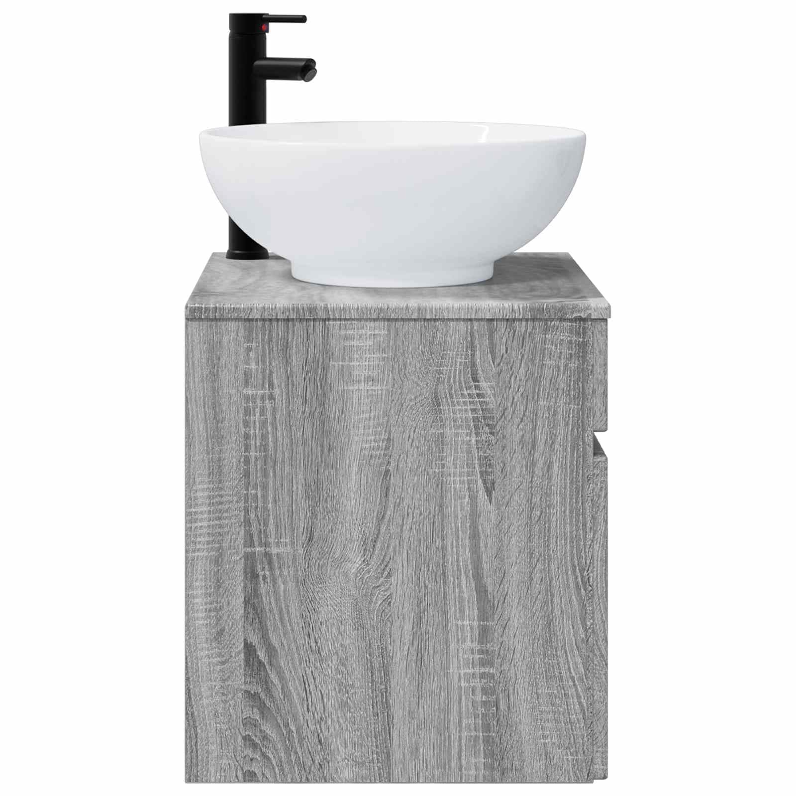 Mobile sottolavabo da parete, grigio sonoma, 49 x 44,5 x 66,5 cm