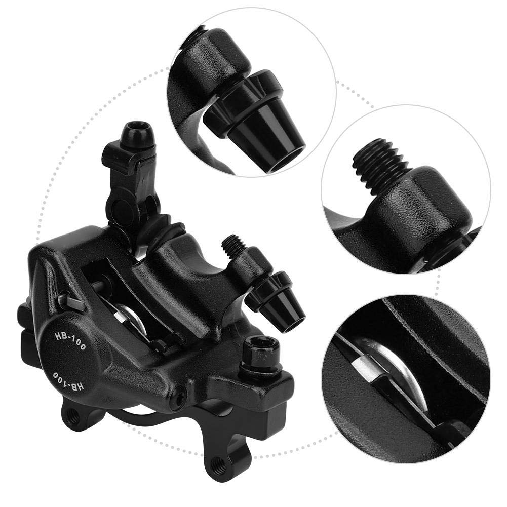 Frein à Disque de Vélo de Montagne Frein à Disque Hydraulique Résistance à la Rouille Doublure en Alliage d'aluminium Équipement de Vélo(Noir)