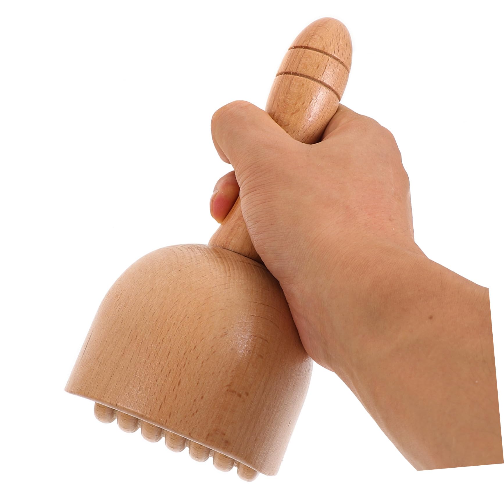 Rodillo Masajeador Corporal de Madera 2 Piezas Pequeño Mango Antideslizante, Herramienta Manual para Masaje de Espalda y Músculos, Uso en Casa y Gimnasio, Terapia Relajante