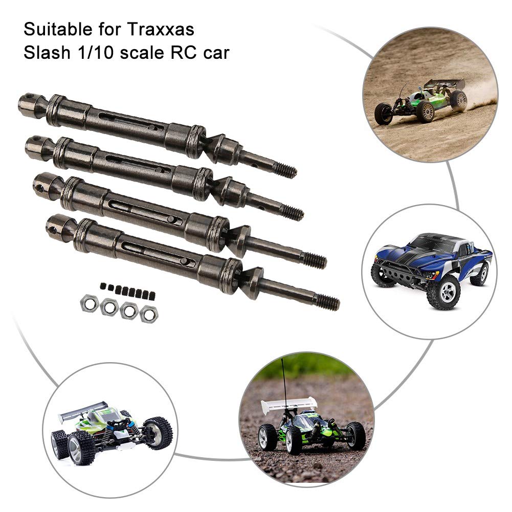 Arbre De Transmission Métal Avant/Arrière Traxxas Slash 1/10 - Réglable 115-138mm, Acier Titane