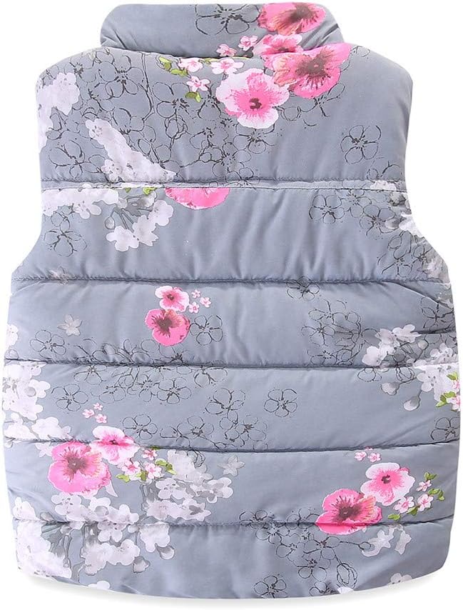 Mud Kingdom Puffer Vest Girls Floral Fleece Lined 3-10 Years - Image 2