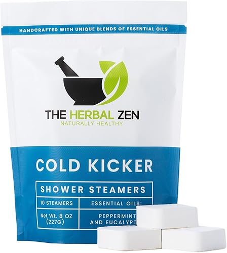 Cold Kicker Shower Steamers Aromatherapy, Eucalyptus Shower Steamer, Shower Bombs Made in the USA, Menthol Shower Steamer, Self Care Gifts,