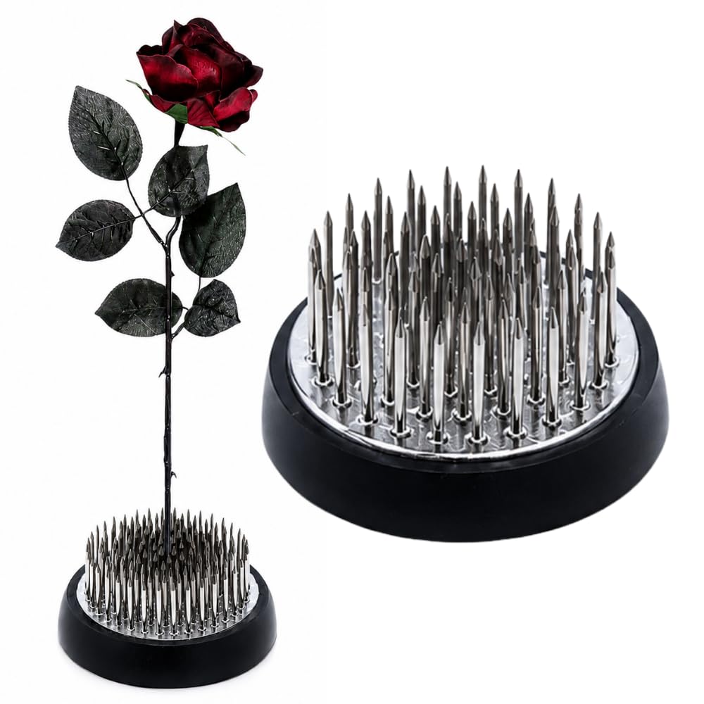 Oasis 3 Pcs Stainless Flower Frog – Floral Kenzan Pin Holder | Ikebana Flower Arranger for Vases, DIY Crafts & More – Silver 1.5″ (4414-3)-image-9