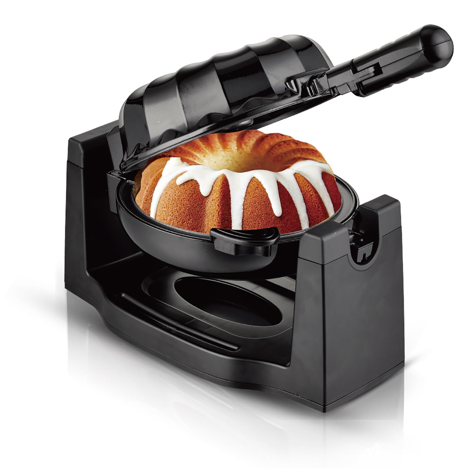 1800 W Elettrico Rotante Macchina for Torte di Lava, Temperatura Costante Automatica, Calore Uniforme, con Piedini Antiscivolo e Piastra Antiaderente, for Cucina Domestica e Commerciale