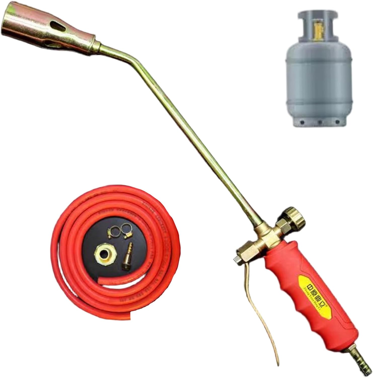 Propane Torch Weed Burner, Weed Torch Portable Biswitch Propane Burner with 6.6ft Hose & Non Slip Handle for Garden Wood Ice Snow Road