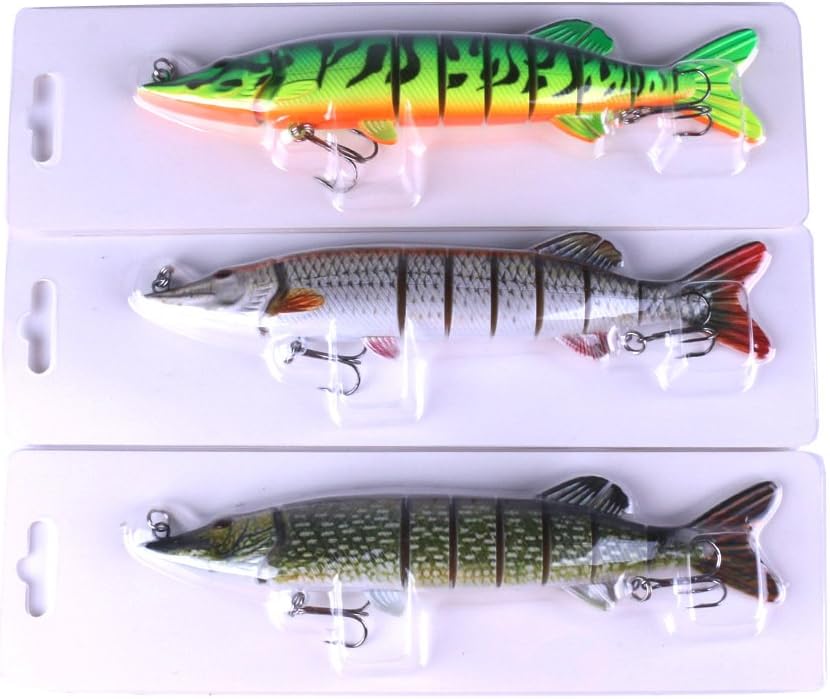 Crank Bait,Wobbler Fish 5PCS 20.5cm/69g Multi Jointed Topwater Life-Like Trout Swimbait with Hooks Carp Pike Bass Fishing Tackle ToolFishing Bass Lures