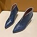 Women's Fashionable Pointed-Toe Shoes, Elegant, for Outdoor use, with Durable Rubber Sole, Large Size. (Blue 1,8.5)